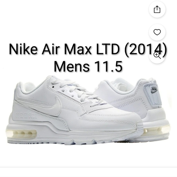 Nike Other - Nike Air Max Limited Rare Triple White (2014) Mens 11.5 EUC